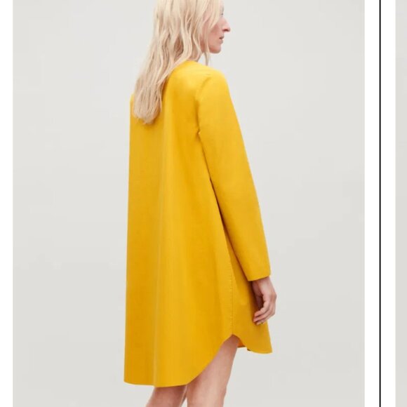 COS Voluminous Vibrant Yellow A-Line Dress - Picture 4 of 12